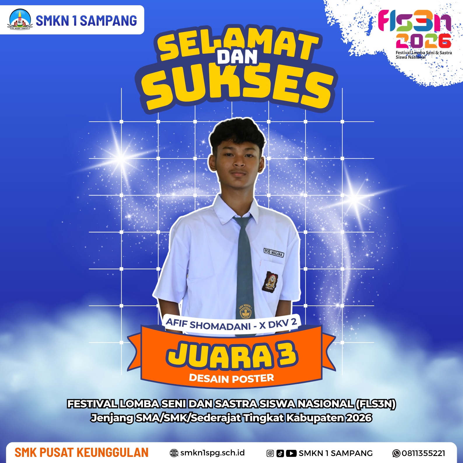 Juara 3 bidang lomba desain poster