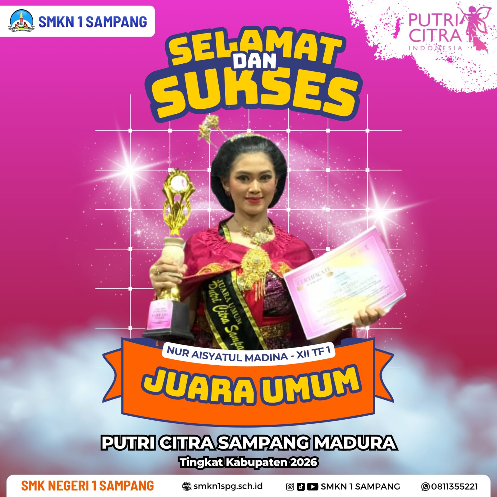 Juara Umum Ajang Putri Citra Indonesia 2026